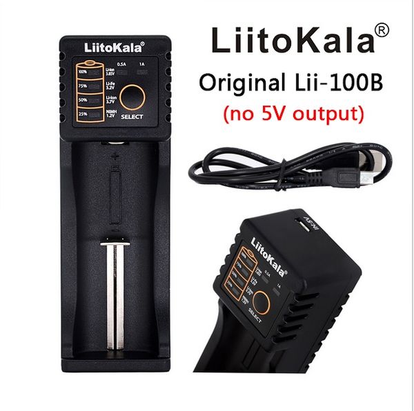 

HK LiitoKala Lii-100 B 18650 Зарядное устройство для 26650 16340 CR123 LiFePO4 1.2V Ni-MH Ni-Cd батареи Rechareable (бе