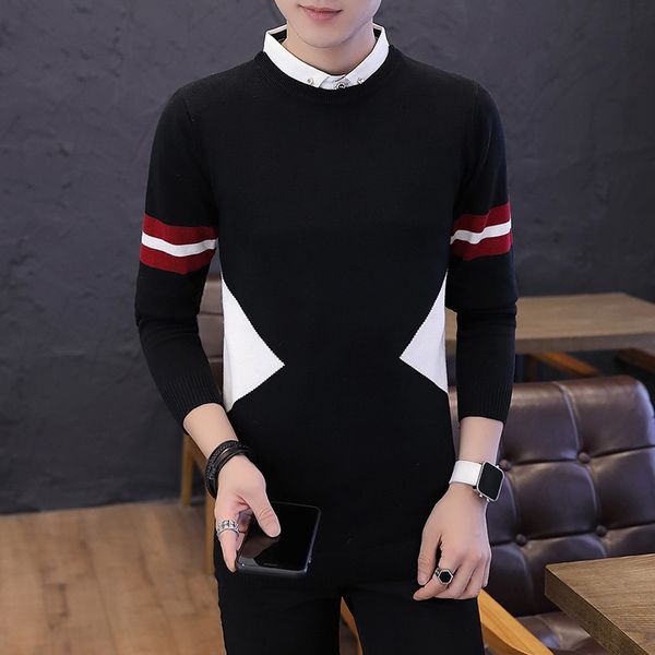 men's sweaters black striped thick men winter pullover sweater o-neck slim casual big boys england style knit wear, White;black
men's sweaters black striped thick men winter pullover sweater o-neck slim casual big boys england style knit wear, White;black