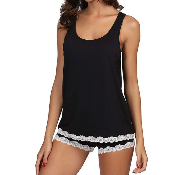 pijama women pajama set striped cotton sleeveless lace sleepwear set pyjama nightgown womens pajamas sleepwear, Black;red
pijama women pajama set striped cotton sleeveless lace sleepwear set pyjama nightgown womens pajamas sleepwear, Black;red