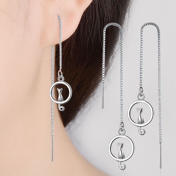 ruoye fashion 925 sterling silver cat drop earring round tassel design earring for women dangle silver jewelry
ruoye fashion 925 sterling silver cat drop earring round tassel design earring for women dangle silver jewelry