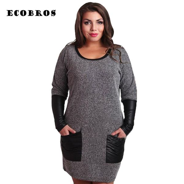 big size 6xl 2020 spring dress women casual long sleeve patchwork pocket solid dresses plus size women clothing 6xl fat mm dress, Black;gray
big size 6xl 2020 spring dress women casual long sleeve patchwork pocket solid dresses plus size women clothing 6xl fat mm dress, Black;gray