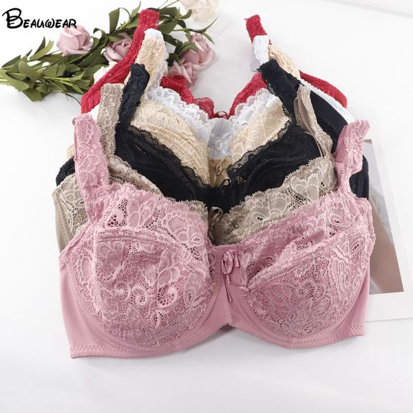 beauwear full figure support bra big size dd e f minimizer bras for plus size women lace unlined underwear floral lingerie, Red;black
beauwear full figure support bra big size dd e f minimizer bras for plus size women lace unlined underwear floral lingerie, Red;black