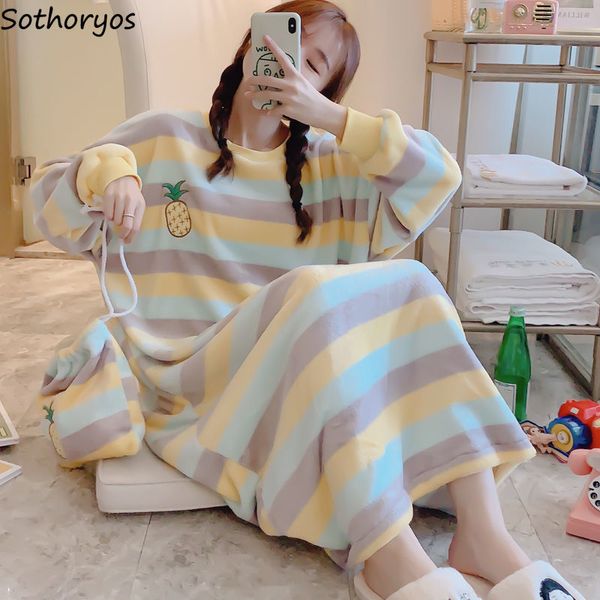 nightgowns women flannel velvet striped kawaii round neck all-match sleepwear womens loose cute chic soft breathable ulzzang new, Black;red
nightgowns women flannel velvet striped kawaii round neck all-match sleepwear womens loose cute chic soft breathable ulzzang new, Black;red
