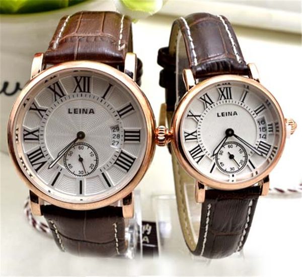 love memorial clock female quartz belt series love british wind calendar business waterproof quartz gift couple watch, Slivery;brown
love memorial clock female quartz belt series love british wind calendar business waterproof quartz gift couple watch, Slivery;brown