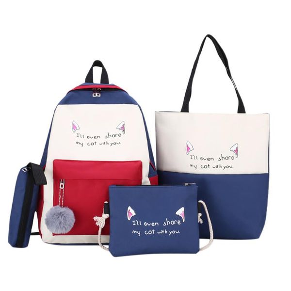student's backpack junior high school bag pencil bag shoulder tote backpack 4pcs travel backpacks female school #r15
student's backpack junior high school bag pencil bag shoulder tote backpack 4pcs travel backpacks female school #r15