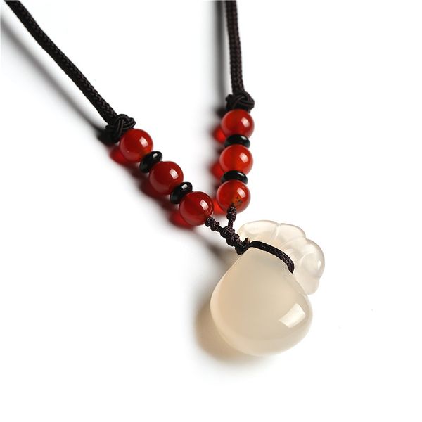 women necklace pendant white chalcedony agate money bag pendant rope gift for female fine jewelry, Silver
women necklace pendant white chalcedony agate money bag pendant rope gift for female fine jewelry, Silver