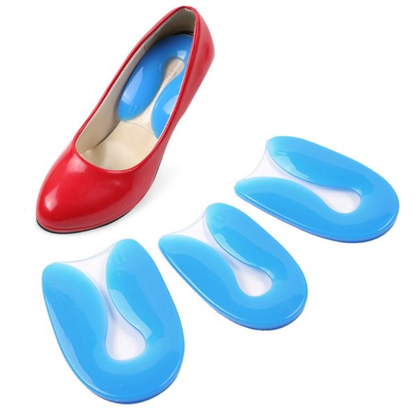 1 pair heel pads massage high heel pain relief silicone protector u shape insert, Black
1 pair heel pads massage high heel pain relief silicone protector u shape insert, Black