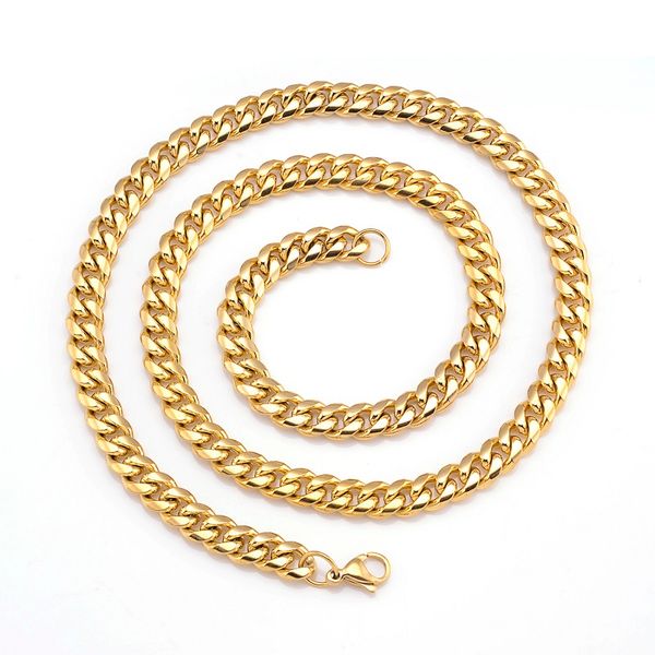 usenset wholesale jewelry mens miami cuban link chain gold-color 8mm stainless steel charm necklace hip hop gold/silver
usenset wholesale jewelry mens miami cuban link chain gold-color 8mm stainless steel charm necklace hip hop gold/silver