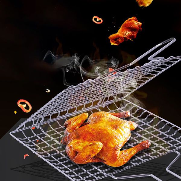 grill basket durable non-toxic folding dual fish hamburger clip clamp bbq roasting grilling net mesh picnic tool
grill basket durable non-toxic folding dual fish hamburger clip clamp bbq roasting grilling net mesh picnic tool