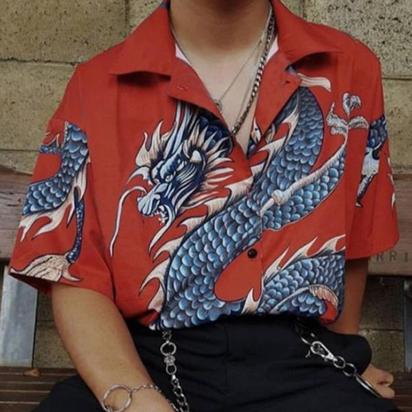 streetwear shirt couple fashion short-sleeved shirt printing style printed comfortable blouse camisa masculina casual collar, White;black
streetwear shirt couple fashion short-sleeved shirt printing style printed comfortable blouse camisa masculina casual collar, White;black