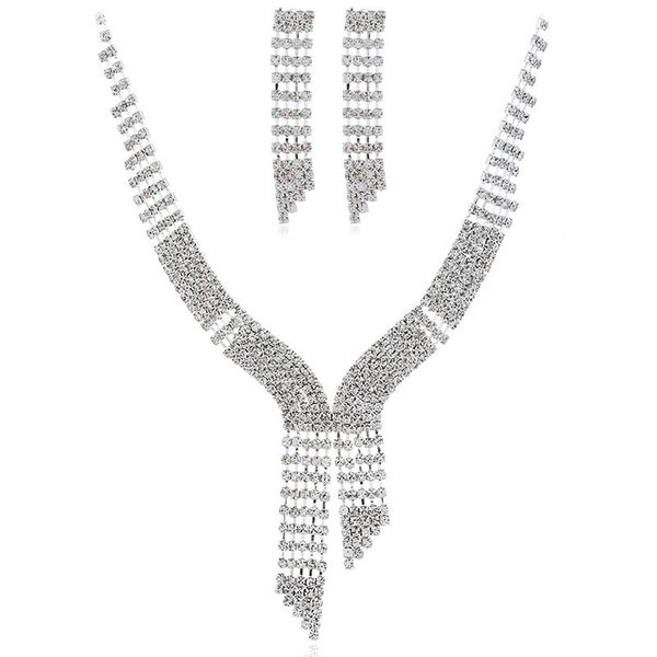 2019bridal set new jewelry set for women earrings and necklace sets eveninggown accessories special drill better quality, Silver
2019bridal set new jewelry set for women earrings and necklace sets eveninggown accessories special drill better quality, Silver