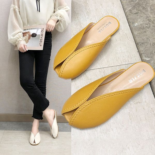 pu leather women slipper sandals shoes flat comfortable non-slip toe cap ladies slides cool outside summer shoes for woman 35-40, Black
pu leather women slipper sandals shoes flat comfortable non-slip toe cap ladies slides cool outside summer shoes for woman 35-40, Black