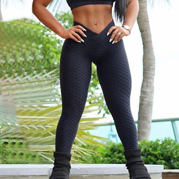 gothic women fashion bubble waffle fitness leggings v shape higth waistband flaws solid pants hip-lifting leggings, Black
gothic women fashion bubble waffle fitness leggings v shape higth waistband flaws solid pants hip-lifting leggings, Black