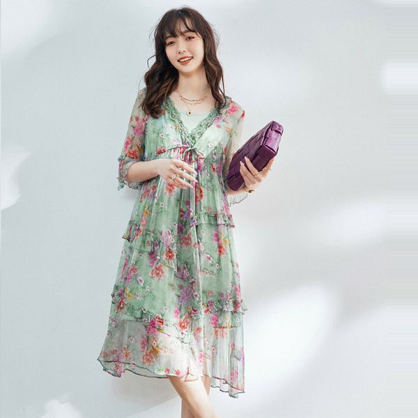 casual dresses crossmio summer holiday atmosphere quality in the long nail bead v-neck show thin silk flower little women dress, Black;gray
casual dresses crossmio summer holiday atmosphere quality in the long nail bead v-neck show thin silk flower little women dress, Black;gray