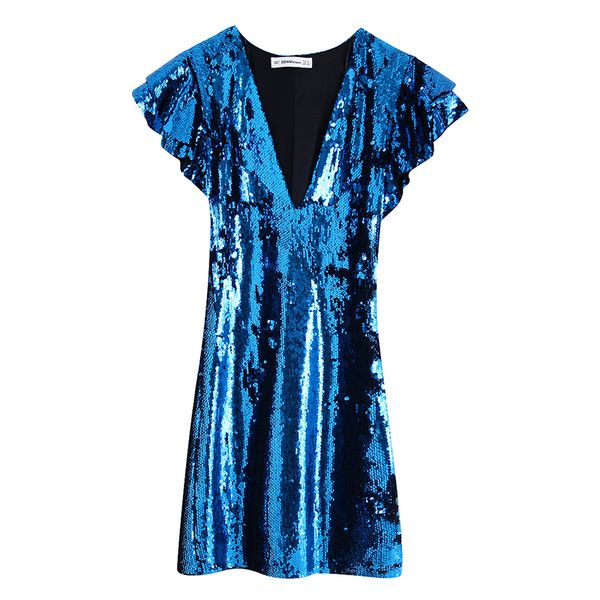 zoepo slim cascading sequined dresses women fashion v neck solid dress women elegant short sleeve mini dresses female ladies kk, Black;gray
zoepo slim cascading sequined dresses women fashion v neck solid dress women elegant short sleeve mini dresses female ladies kk, Black;gray