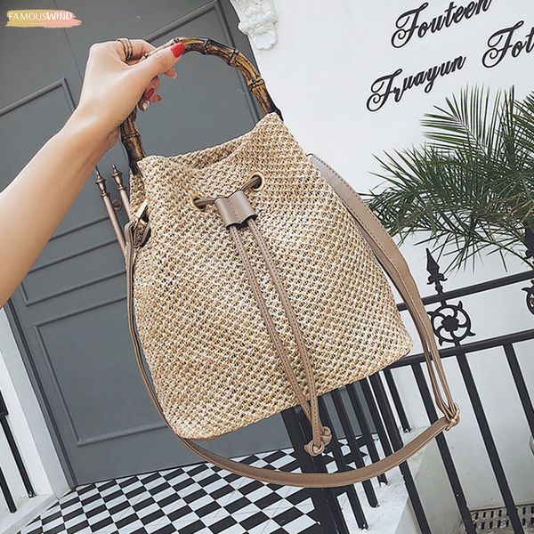 ljl new drawstring womens straw bucket bag summer woven shoulder bags shopping purse beach handbag straw handbags travel bag
ljl new drawstring womens straw bucket bag summer woven shoulder bags shopping purse beach handbag straw handbags travel bag