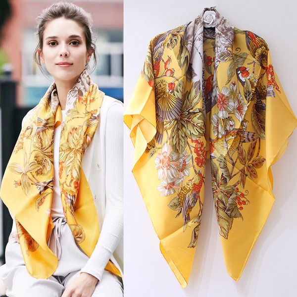 twill 140cm big square 100% flowers printing shawl silk scarf female, Blue;gray
twill 140cm big square 100% flowers printing shawl silk scarf female, Blue;gray