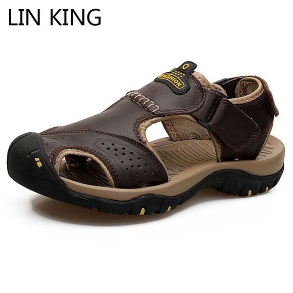 lin king 2019 summer new genuine leather outdoor shoes men sandals for male comfortable classic water walking beach sandalias, Black
lin king 2019 summer new genuine leather outdoor shoes men sandals for male comfortable classic water walking beach sandalias, Black