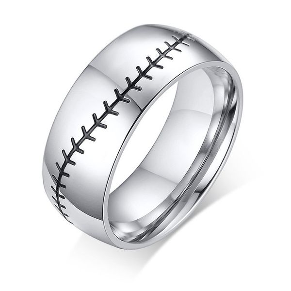 8mm men punk stainless steel baseball stitch domed silver engagement wedding bands male sports ring jewelry gifts
8mm men punk stainless steel baseball stitch domed silver engagement wedding bands male sports ring jewelry gifts