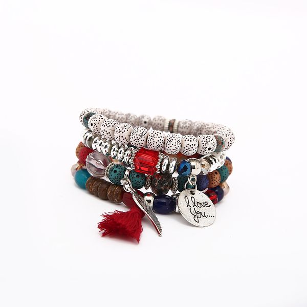 bracelet love retro national wind wings round letter multi-layer tassel women bracelets bangles, Black
bracelet love retro national wind wings round letter multi-layer tassel women bracelets bangles, Black