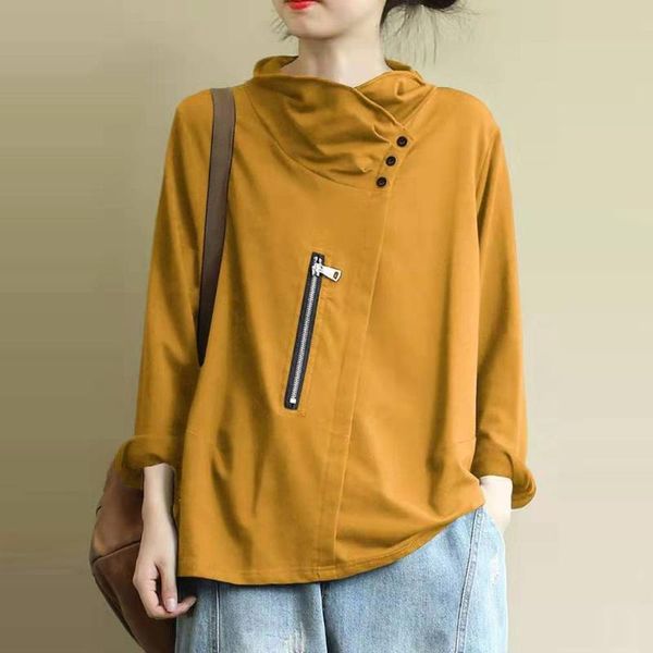 women's blouses & shirts plus size fashion zipper turtleneck blouse casual autumn winter ladies loose female women long sleeve shirt b, White
women's blouses & shirts plus size fashion zipper turtleneck blouse casual autumn winter ladies loose female women long sleeve shirt b, White