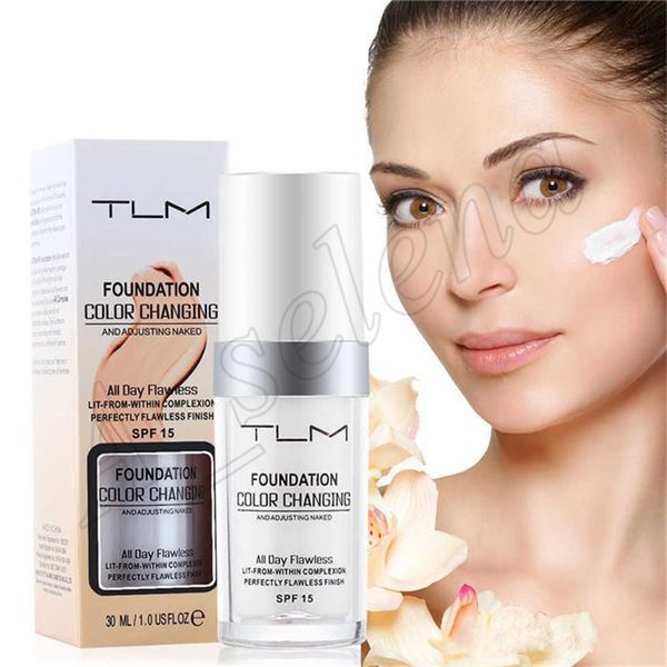 

Popular face makeup tlm liquid foundation color changing all day flawle 30ml change to your kin tone by blending concealer cream