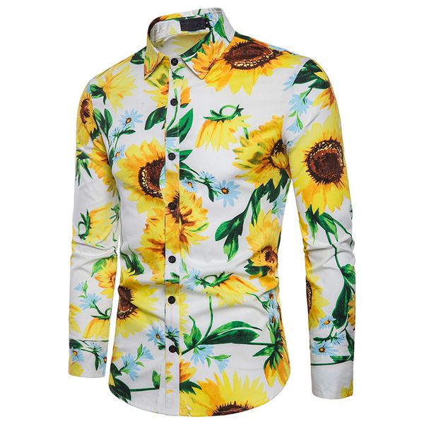 sunflower print cotton casual shirts men 2018 autumn fashion slim fit long sleeve camisa masculina large size s-xxl, White;black
sunflower print cotton casual shirts men 2018 autumn fashion slim fit long sleeve camisa masculina large size s-xxl, White;black
