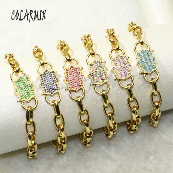 5 pcs rainbow charm bracelet lock charm bracelets hook fashion jewelry accessories gift for women 50677, Black
5 pcs rainbow charm bracelet lock charm bracelets hook fashion jewelry accessories gift for women 50677, Black