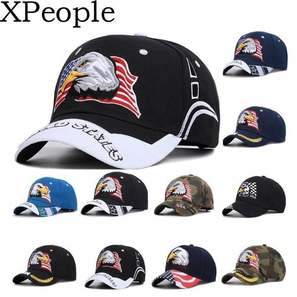 

men's animal farm snap back trucker hat patriotic american eagle and american flag baseball cap usa 3d embroidery, Blue;gray