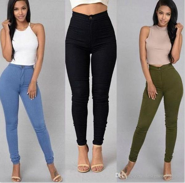 женщины desihner промытые джинсы мода конфеты цвета карандаш брюки повседневные узкие молнии высокая талия брюки женская одежда, Blue 
женщины desihner промытые джинсы мода конфеты цвета карандаш брюки повседневные узкие молнии высокая талия брюки женская одежда, Blue