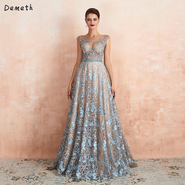 beautiful sheer neck evening dresses cap sleeve blue lace illusion formal dress champagne inner a line evening gown with beading, White;black
beautiful sheer neck evening dresses cap sleeve blue lace illusion formal dress champagne inner a line evening gown with beading, White;black