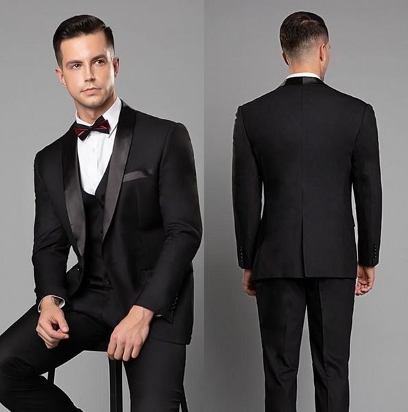 custom made handsome mens wedding tuxedos black blazer suits one button shawl lapel three pieces bridegroom mens suit (jacket+pants+vest, Black;gray
custom made handsome mens wedding tuxedos black blazer suits one button shawl lapel three pieces bridegroom mens suit (jacket+pants+vest, Black;gray