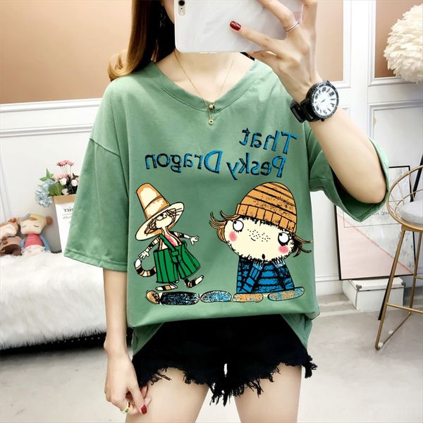 season plus fat plus size women's clothing 200 jin fat mm short-sleeved t-shirt female summer students loose large belly, White
season plus fat plus size women's clothing 200 jin fat mm short-sleeved t-shirt female summer students loose large belly, White