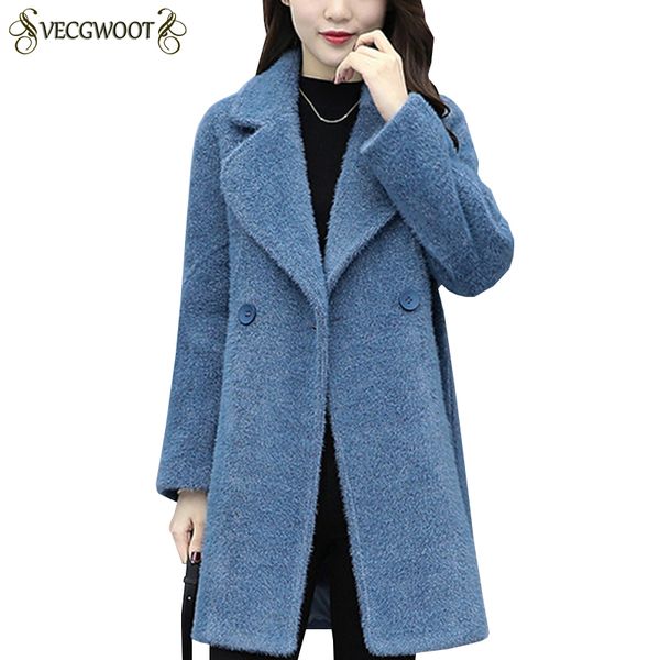 female long new autumn winter woolen coat women fashion large size solid color woolen jacket women long sleeve coat s676, Black
female long new autumn winter woolen coat women fashion large size solid color woolen jacket women long sleeve coat s676, Black