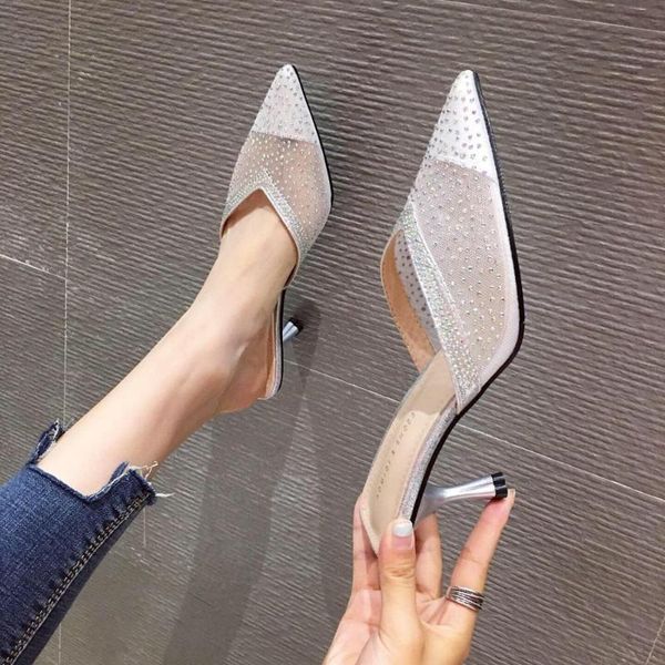 slippers casual shoes woman 2020 glitter slides cover toe thin heels slipers women low heeled mules jelly pointed new, Black
slippers casual shoes woman 2020 glitter slides cover toe thin heels slipers women low heeled mules jelly pointed new, Black
