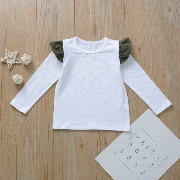 kids fashion leisure set autumn toddler baby girl long sleeve solid print blouse pants trousers casual outfits for children, White
kids fashion leisure set autumn toddler baby girl long sleeve solid print blouse pants trousers casual outfits for children, White