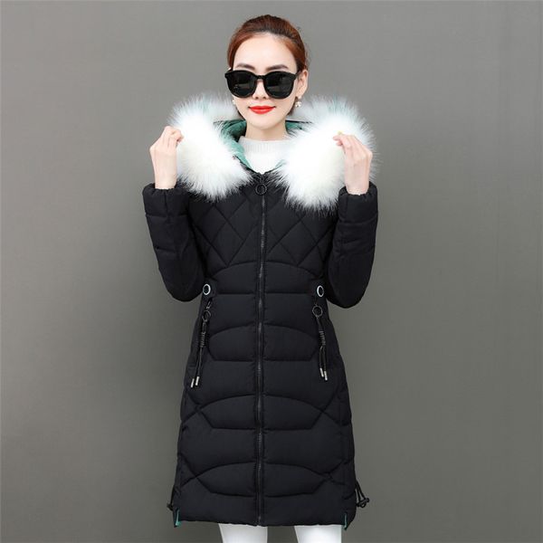 women cotton parkas coat 2019 new medium long thick warm slim hooded outerwear winter embroidery large size female jacket xin125, Black
women cotton parkas coat 2019 new medium long thick warm slim hooded outerwear winter embroidery large size female jacket xin125, Black