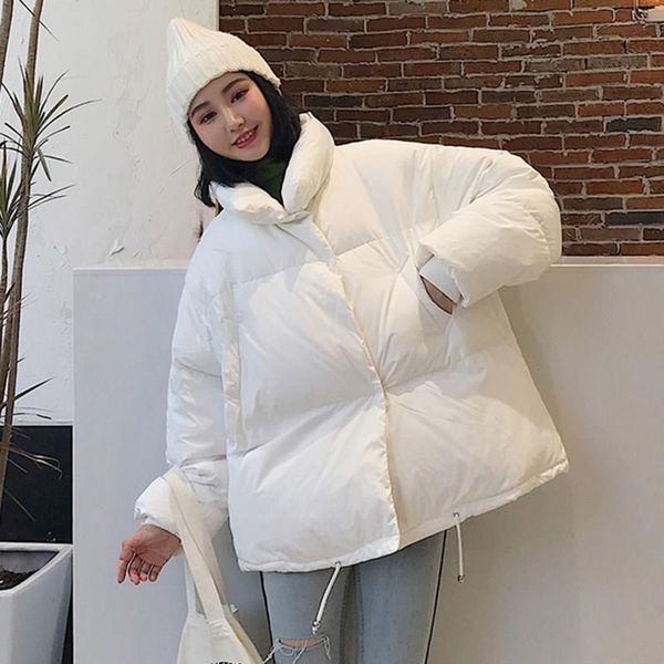 korean new women down oversized loose jacket female stand collar solid winter coat casual pocket short parka coat, Tan;black
korean new women down oversized loose jacket female stand collar solid winter coat casual pocket short parka coat, Tan;black