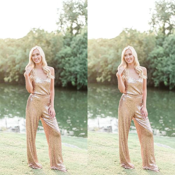 gold sequined jumpsuits bridesmaid dresses scoop neck long wedding guest dress floor length plus size maid of honor gowns, White;pink
gold sequined jumpsuits bridesmaid dresses scoop neck long wedding guest dress floor length plus size maid of honor gowns, White;pink
