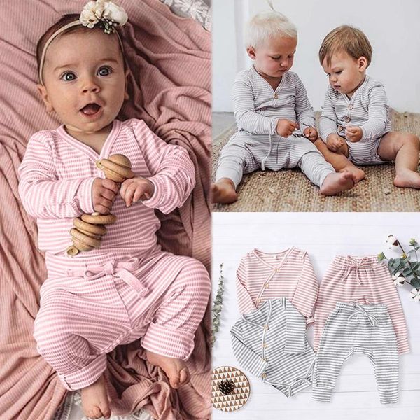 solid color baby suit 2020 infant baby boys girls long sleeve striped romper bodysuit+pants outfits girl clothing kids, White
solid color baby suit 2020 infant baby boys girls long sleeve striped romper bodysuit+pants outfits girl clothing kids, White