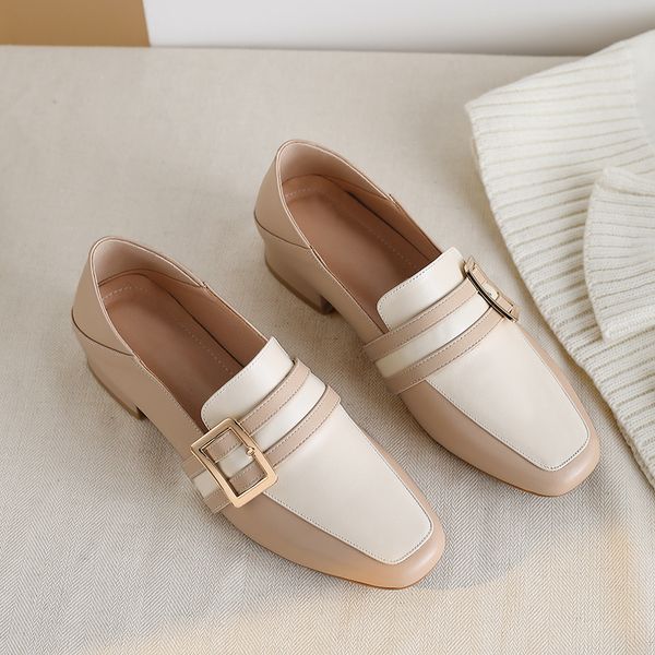wholesale metal buckle patchwork collapsible heel dress shoes genuine leather women casual loafers mules shoes 2019 new arrival, Black
wholesale metal buckle patchwork collapsible heel dress shoes genuine leather women casual loafers mules shoes 2019 new arrival, Black