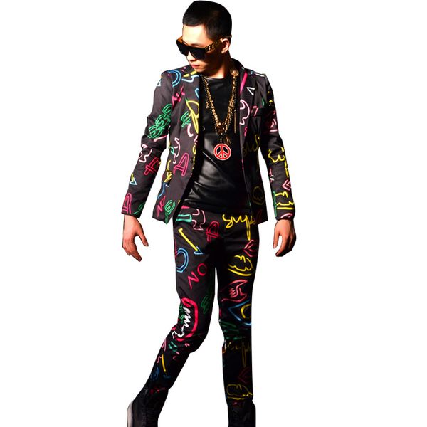 men printing fashion casual blazers coat custom male streetwear hip hop slim fit suit jacket stage dancer singer dj costumes, White;black
men printing fashion casual blazers coat custom male streetwear hip hop slim fit suit jacket stage dancer singer dj costumes, White;black