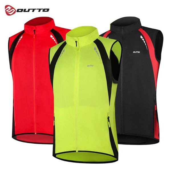 outto men's windproof cycling vest reflective wind vest light running sleeveless gilet, Black
outto men's windproof cycling vest reflective wind vest light running sleeveless gilet, Black