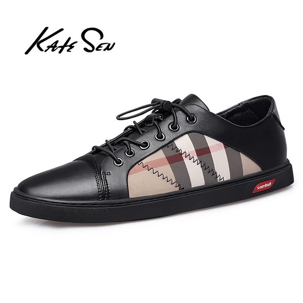 katesen men shoes men causal shoes large size new leather man loafers sneakers british dress lace-up male leisure, Black
katesen men shoes men causal shoes large size new leather man loafers sneakers british dress lace-up male leisure, Black