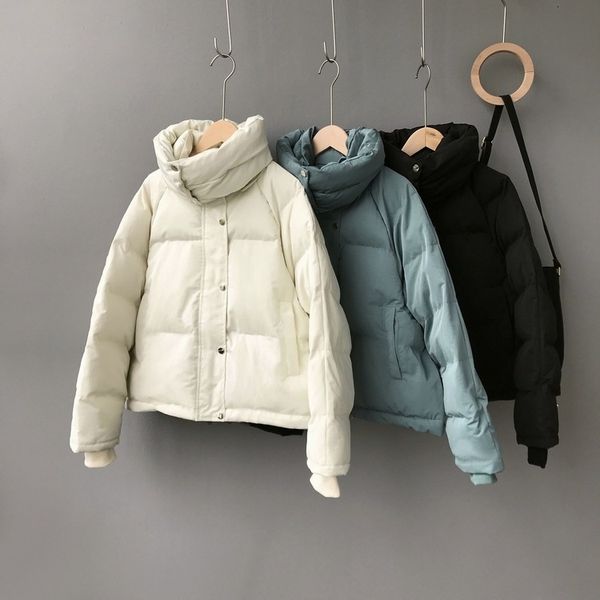 cotton clothing jacket female 2019 winter loose thick double collar solid color cotton coat thick padded clothes women, Black
cotton clothing jacket female 2019 winter loose thick double collar solid color cotton coat thick padded clothes women, Black