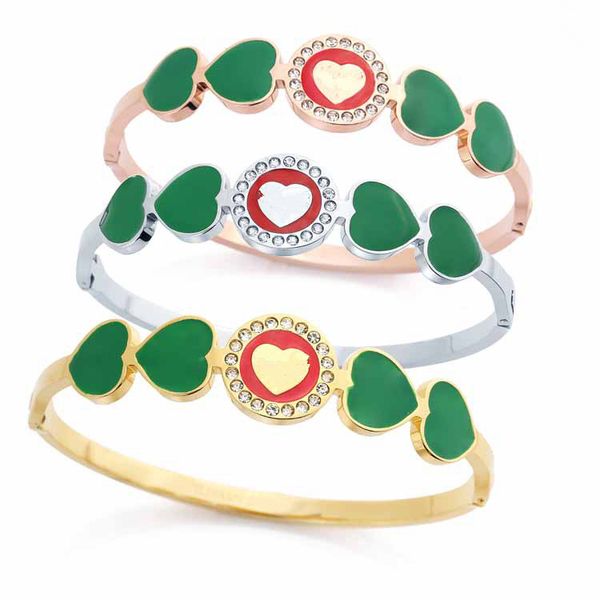 titanium steel jewelry love diamond design bracelet fashion bracelet simple and versatile female bracelet green love bracelets, Black
titanium steel jewelry love diamond design bracelet fashion bracelet simple and versatile female bracelet green love bracelets, Black