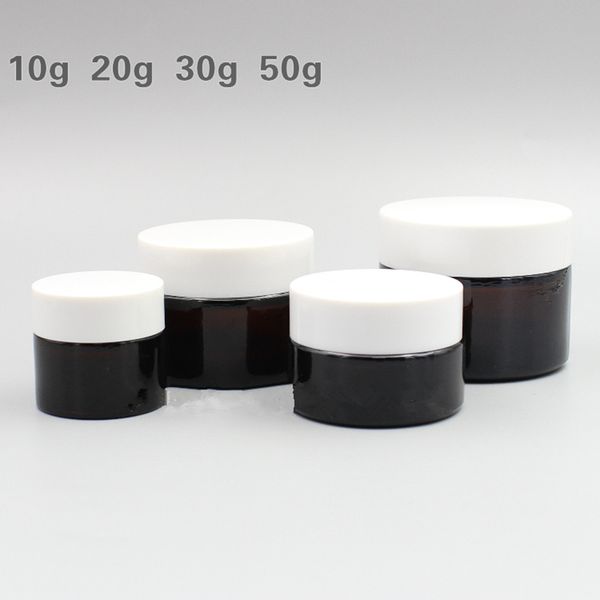 10g 20g 30g 50g empty brown glass bottle eye cream glass container cosmetic jar with white cap fast shipping f2410
10g 20g 30g 50g empty brown glass bottle eye cream glass container cosmetic jar with white cap fast shipping f2410