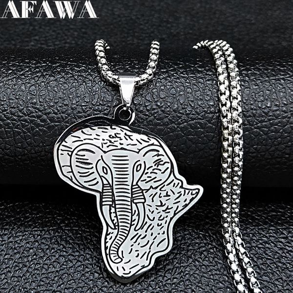 2019 stainless steel africa map necklace for womne/men elephant jewelry christmas gift collar acero inoxidable mujer n19851, Silver
2019 stainless steel africa map necklace for womne/men elephant jewelry christmas gift collar acero inoxidable mujer n19851, Silver