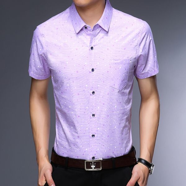men summer casual shirt slim fit short sleeve turn-down collar single breasted polka dot cotton mens dress shirts, White;black
men summer casual shirt slim fit short sleeve turn-down collar single breasted polka dot cotton mens dress shirts, White;black