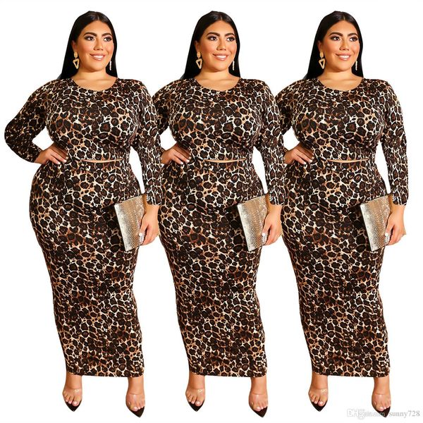 leopard pattern printed two pieces skirt sets long sleeves short t shirt with o neck + sheath long skirt plus size women suits 2020, White;black
leopard pattern printed two pieces skirt sets long sleeves short t shirt with o neck + sheath long skirt plus size women suits 2020, White;black